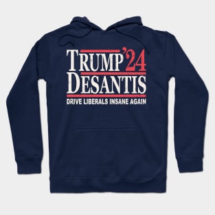 Vintage Donald Trump Ron DeSantis 2024 Hoodie